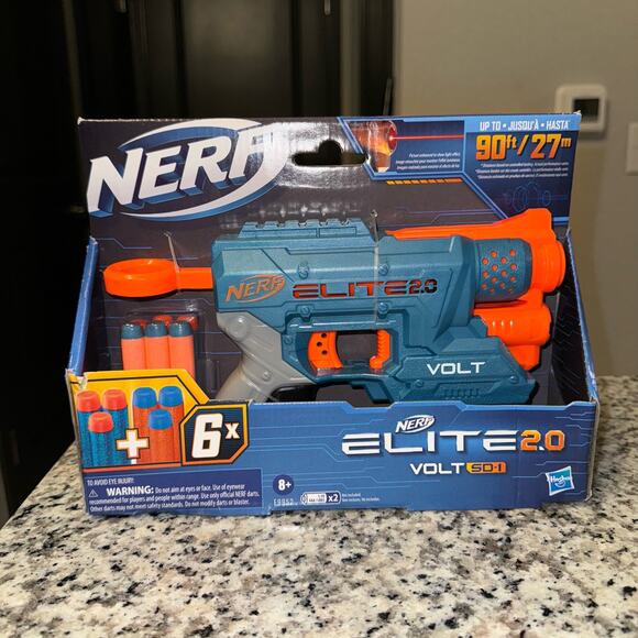 NERF Elite 2.0 Volt SD-1 Blaster 6 Official Nerf Darts Nerf Gun NEW IN BOX - Picture 4 of 4